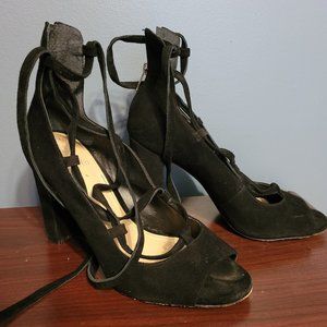 Vince Camuto Black Lace Up Heels